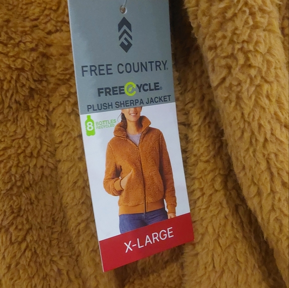 Womens Free country xl camel sherpa  jacket - Picture 3 of 3